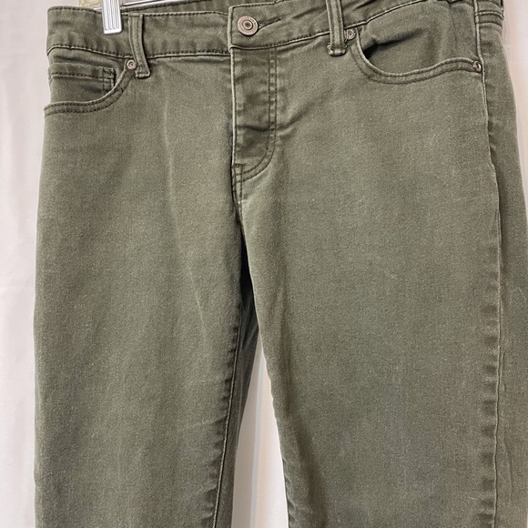 Olive Green Skinny Jeans - Picture 2 of 10